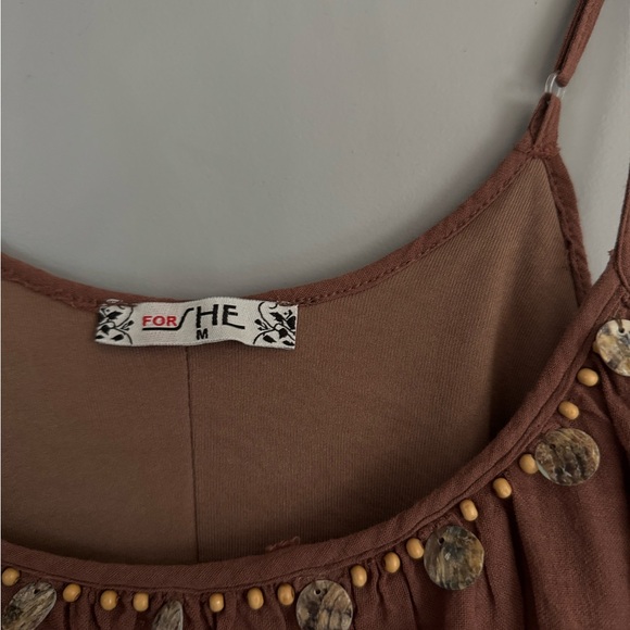 Brown Bo-ho Strap Maxi Dress - Picture 2 of 2